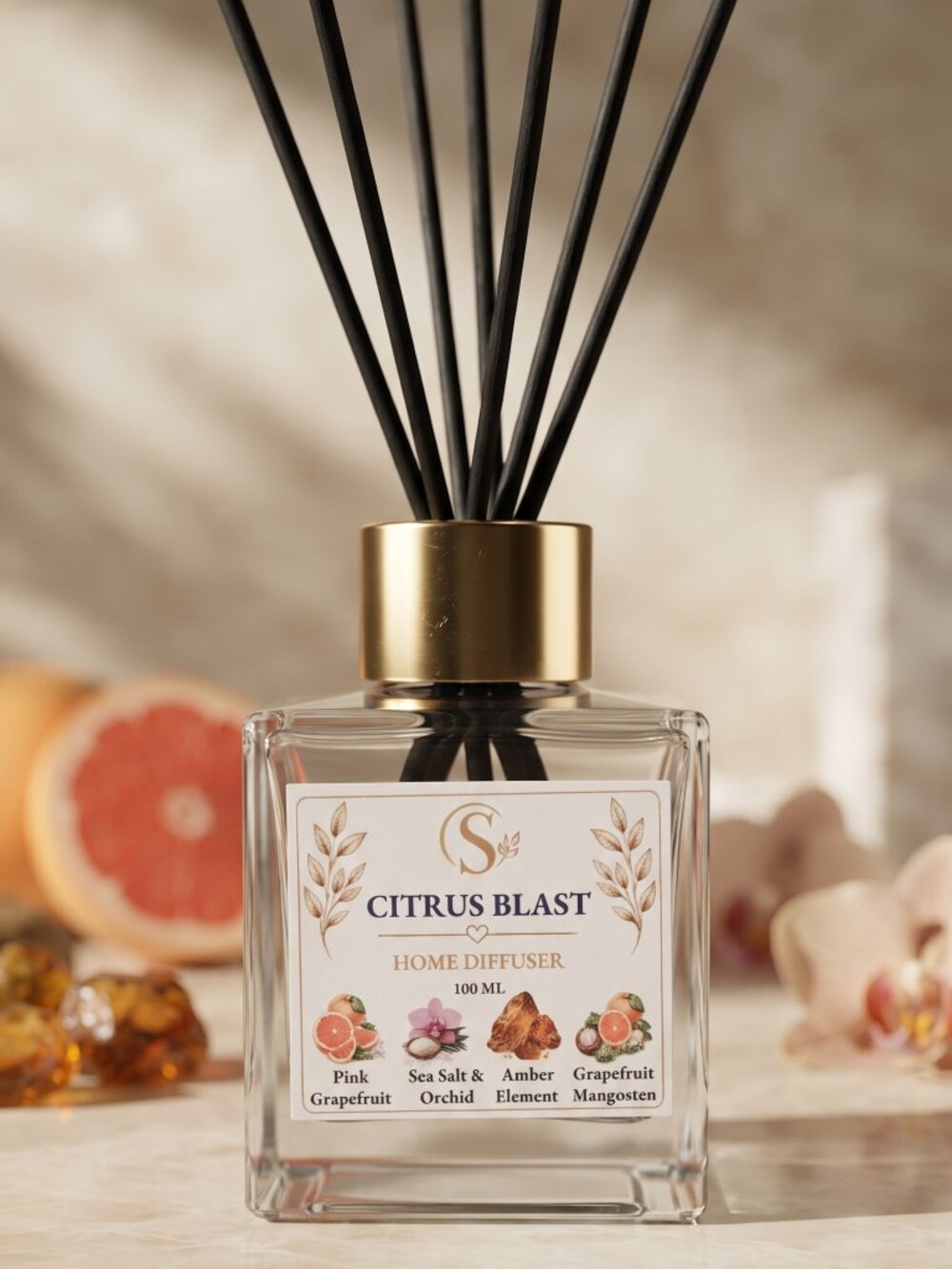 Home Reed Diffuser - Citrus Blast 100ML - Picture 3 of 6